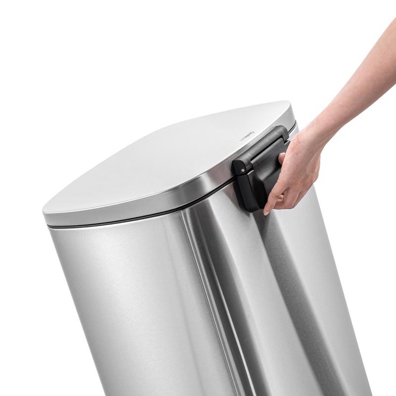 Qualiazero 13.2 Gallon Stainless Steel Step Trashcan with Removable Leakproof