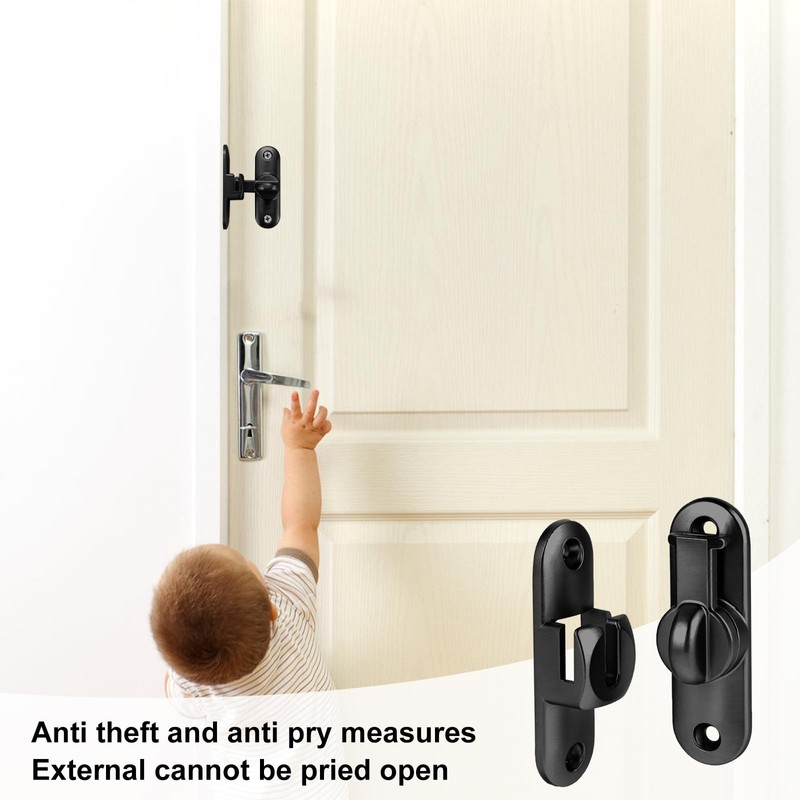 Sliding Door Locks, 90/180 Sliding Door Bolt for Sliding Doors,
