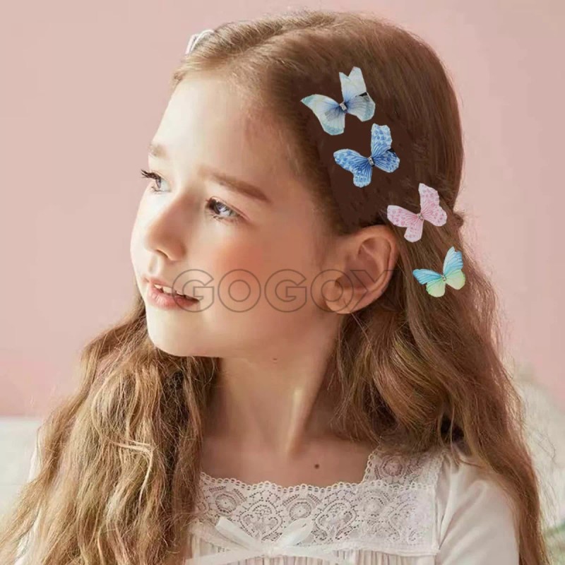 GOGOX 12 Colores Mezcla Mariposa Pasador Moños Para Niñas Moda