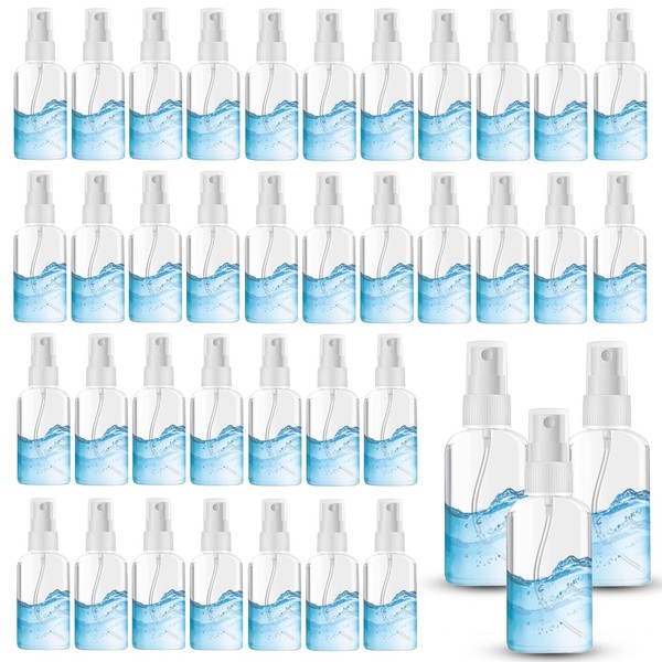 AODESTINY 100PCS 1oz/30ml Small Spray Bottle, Clear Fine Mist Spray Bottle Mini Empty Hair Spray Bottle, Plastic Refillable Cosmetic Containers for Plants, Cleaning, Misting & Skin Care