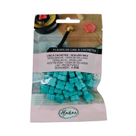 Aladine - 72645 Aquamarine Blue Wax Beads for Wax Seal Making Wax Flowers Wedding Birth Letters Mail Menus & Gifts Pack of 60