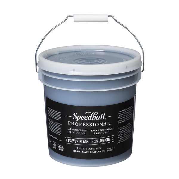 Speedball Professional Acrylic Screen Printing Ink, 128-Ounce, Poster Black