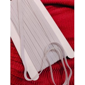 Noshad® 6mm - 1/4" 20m White Quarter inch 8 Cord Flat Elastic Band for Sewing DIY Mask, Arts and Crafts, Dressmaking, Haberdashery and Clothing Material (20 Meter / 22 Yard)