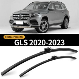 GARDIMU Front and Rear Windshield Wiper Blades, 3 Pcs Front and Back Windshield Wipers Blades for Benz GLS 2020-2023, Window Wiper Blade for GLS 450 580 4MATIC AMG 63(No Spray Nozzle and Heating)