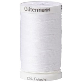 Gutermann White 500mtr/547yd Sew-All Polyester Thread, 5.5x3.5x3.5 cm