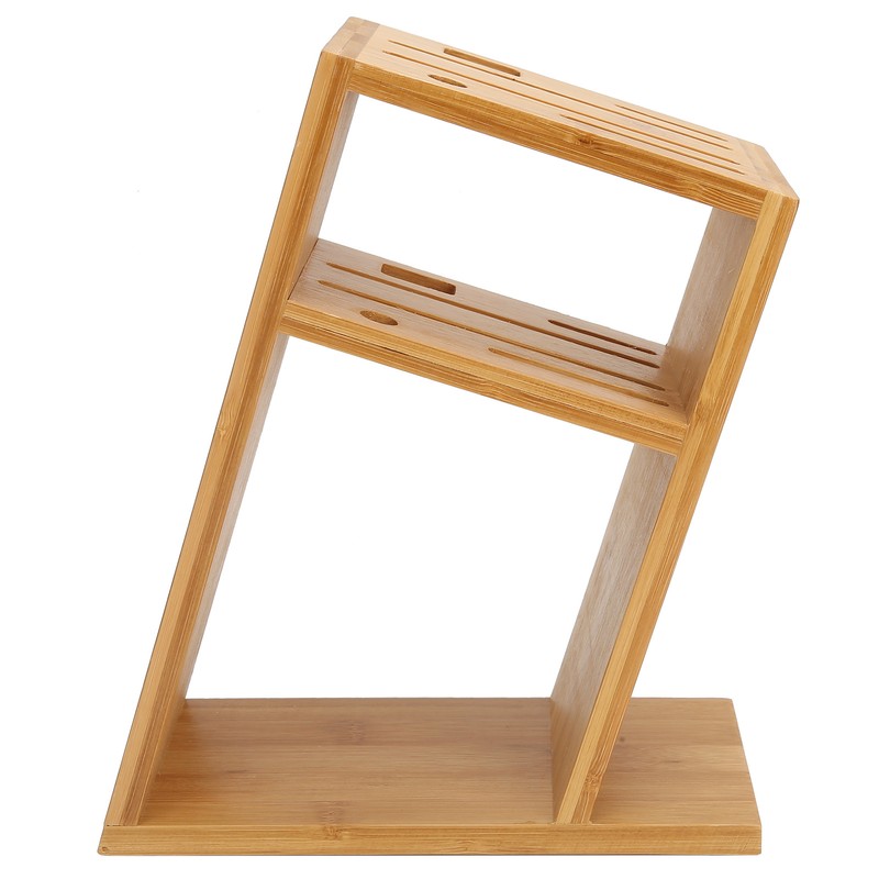 Bamboo Knife Holder Inclined Kitchen Knife Holder Multifunctional Bamboo Rack