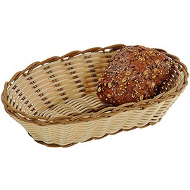 Kesper Oval Bread Basket, Plastic, Brown