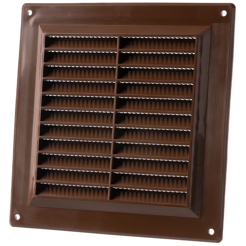 150 x 150 mm Brown Plastic Ventilation Grille – Exhaust
