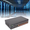 PoE Switch 8 Ports 10/100Mbps 90W RJ45 Adaptive Port LED