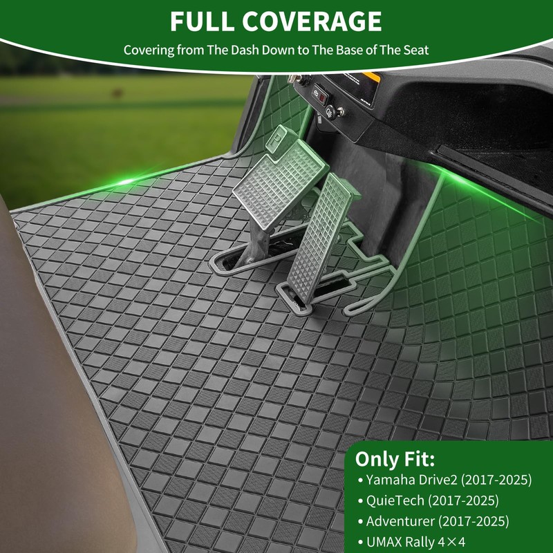 Cartalia Golf Cart Floor Liner Mat 8mm Thick Rubber Full