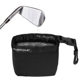 Club Scrub Golf, Golf Club and Golf Ball Cleaning Bag, Waterproof Clean Face Technology Liner, Detachable Clip, Machine Washable, Cleans Club Grooves, Dry Exterior golf gift - Color: Orange Classic