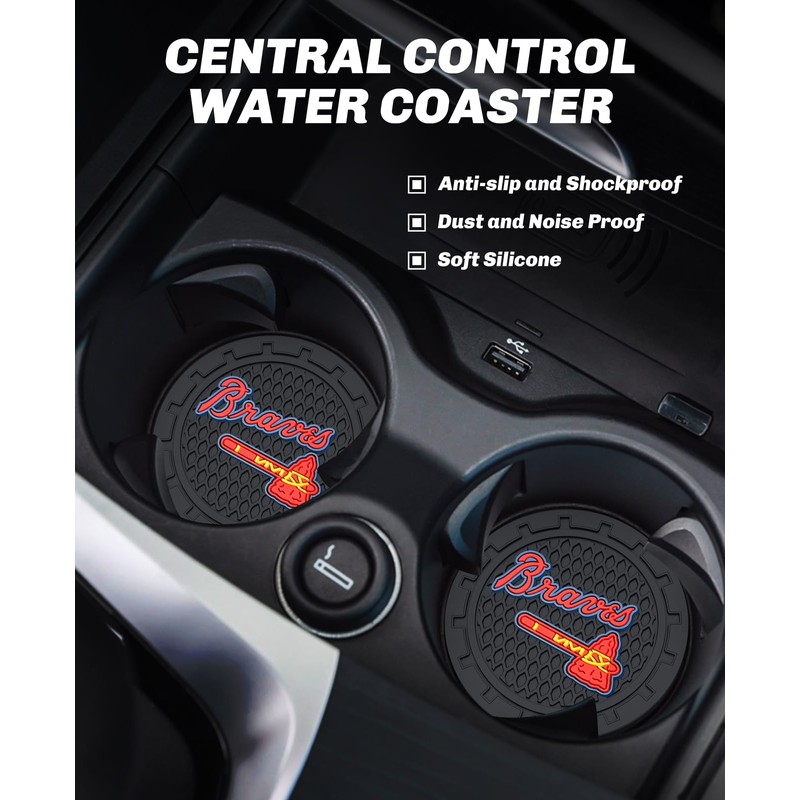 2PCS Car Cup Holder Coaster,Auto Cup Holder Insert Coaster for
