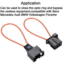 Greluma Pack of 2 Car Light Conductor Connector Bridge Plug Most Bus Fibre Optic Bridge for Retrofitting and Repair Work