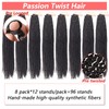 Xtrend Pre twisted Passion Twist Hair 22 Inch 8Packs Crochet