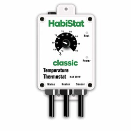 Habistat - Classic On/Off Temperature Thermostat - White - 600w - Accurate Dial - Easy To Use - Ideal For Controlling Heat Mats