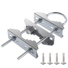 Heavy Duty Pole to Pole Mount -Stainless Steel - Antenna Mast to Mast Bracket (U Antenna Pipe clamp, 2 Sets Pack)