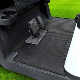 Club Car Precedent Golf Cart Full Coverage Floor Liner Mat, fits Club Car Precedent (2004-2023), Onward & Tempo (2017-2023), Villager & V4L (2019-2023), Durable Anti-Slip Rubber, All Black