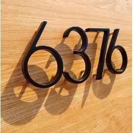 Addresses Numbers For House - 5 Inch Floating House Numbers With Nail Kit And Instructions Easy To Install Number 6