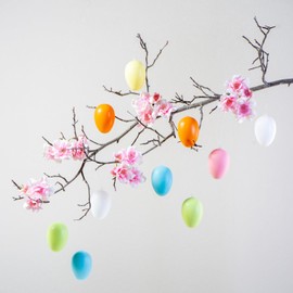 com-four® 36x Easter eggs to hang up - Easter decorations in beautiful pastel colors - Easter eggs - Size: 6 cm
