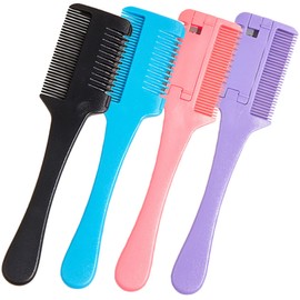 SAFIGLE Double-Sided Hair Thinning Combs 4pcs Portable Hair Cutting Tools for Home Styling Lightweight Convenient for Hairdressing