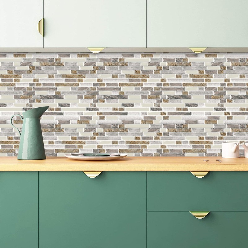 STICKGOO Peel and Stick Tile Backsplash for Kitchen, 12”×12”Stick on