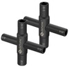 Sdstone 4 Way Sillcock Water Key, Steel, Black, 2 Pack