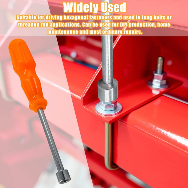 Biaungdo 8mm Socket Wrench Screwdriver, High-Carbon Steel Hexagon Nut Driver