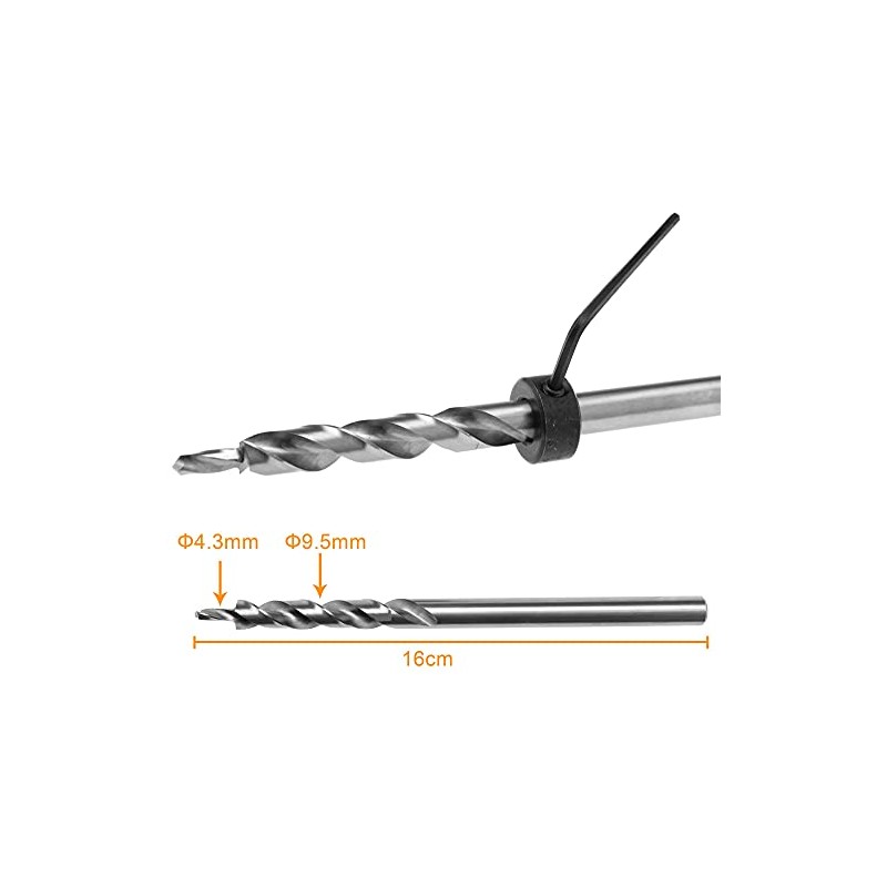 eMagTech New 3/8" 9.5mm Hex Twist Step Drills Pocket Hole