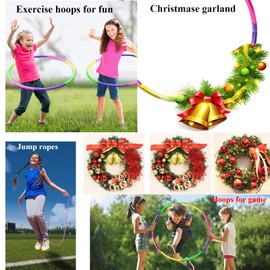 Adjustable Exercise Hoop and Jump Rope for Kids, Detachable Kids Fitness Toy Hoop for Boys Girls
