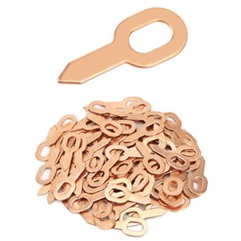 QWORK Dent Puller Rings, 100 Pcs Dent Pulling Straight Washer, Metal Shrink Repair Tool for Panel Welder Spot Welding Machine Consumables