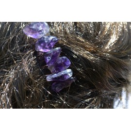 Amethyst Stone French Barrette Hair Clip