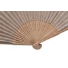 Salutto Hand Fan with Beautiful Fabric Printed (Coffee)