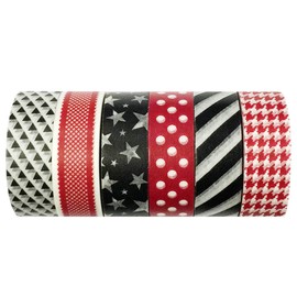 Allydrew Washi Tapes Decorative Masking Tapes, Set of 6, AD85