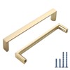 KNOKLOCK 10 Pack 5 Inch(128mm) Kitchen Cabinet Handles Brushed Gold