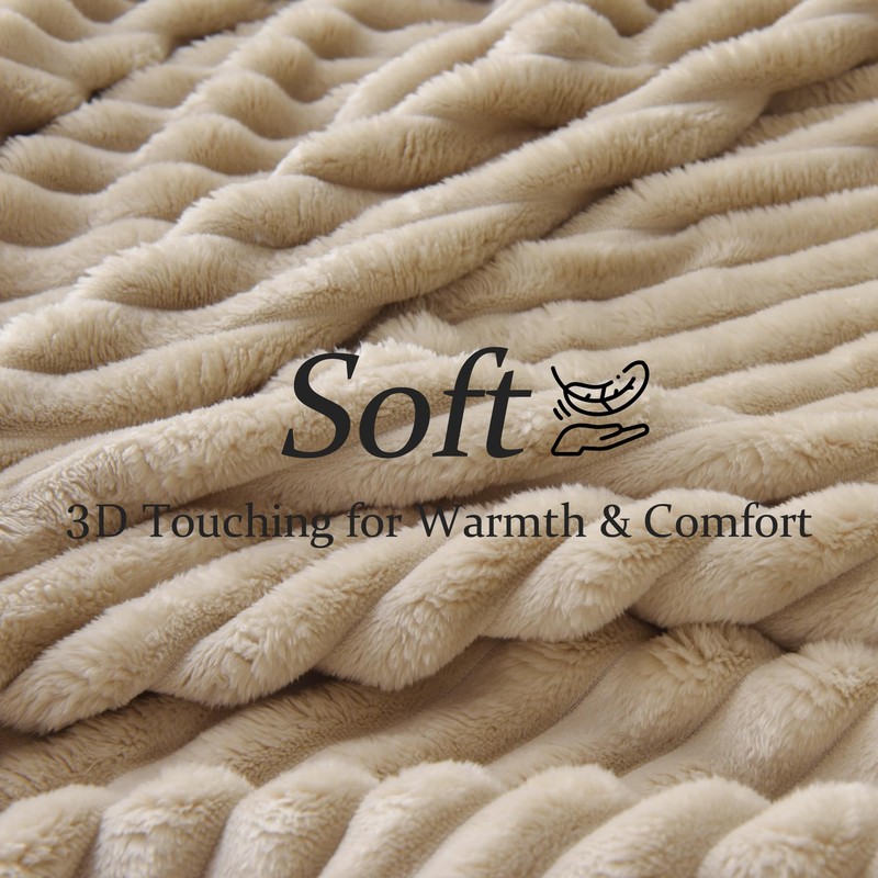 Fleece Throw Blanket for Couch & Bed, Cozy Warm Gifts