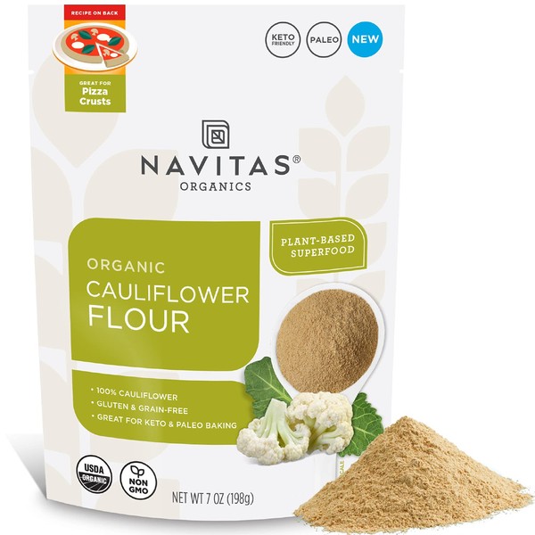 Navitas Organics Harina de coliflor orgánica, 7 onzas