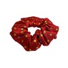 Equetech Polka Dot Hair Scrunchie - Red/Gold Metallic