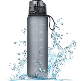 FULDENT Water Bottle, 750 Litres, Sports Water Bottle (BPA-Free), Drinking Bottle with Non-Slip Rubber Grip, Suitable for Biking, Outdoors, School, Gym
