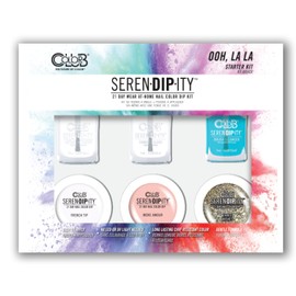 Color Club 21 Day Serendipity Dip Powder Starter Kits - Matte Glitter Manicure and Nail Art Powder - Nail Dip Powders (Ooh La La)