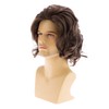 Short Wavy Brown Wigs for Men Natural Layered Cosplay Hair