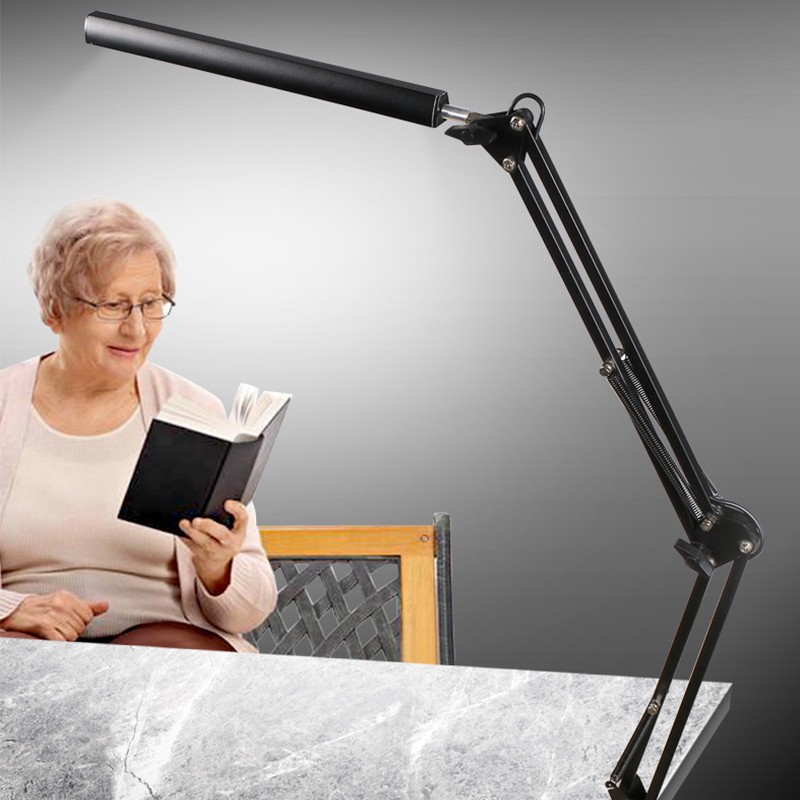 LED Folding Long Arm Eye Protection Reading Desk Lamp USB