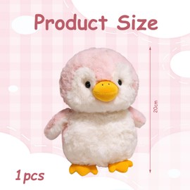 Asitanie Kuscheltier Pinguin Süßes Kuscheltier Plüsch Pinguin mit Hut Stofftier Plüschtier 20cm Geeignet Als Geschenk für Jungen und Mädchen (Pink)