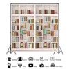 AOFOTO 6x6ft Modern School Bookcase Background Library Books Shelves Study