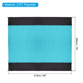 PATIKIL Beach Blanket, 79"x83" Waterproof Sand Proof Beach Mat for 4-7 Adults Oversized Portable Picnic Mat for Picnic Travel Camping Hiking, Lake Green-Mixed