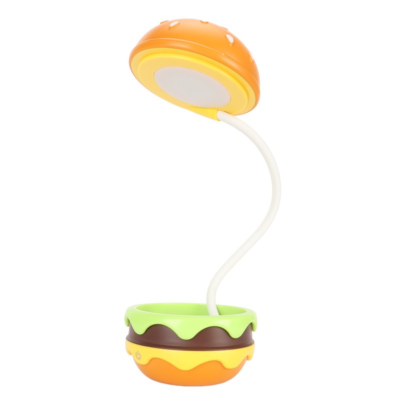 Kids Reading Light Hamburger Style Flexible Gooseneck USB Charge Soft