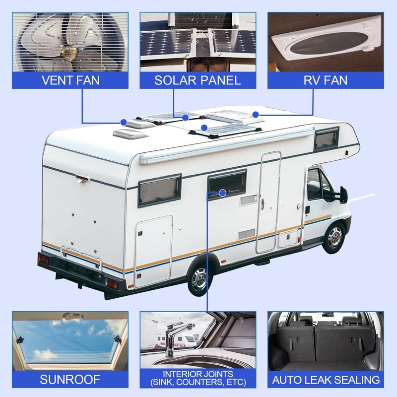 Self-Leveling Lap Sealant, Kitchen, Bath, Window, and More, White, 2