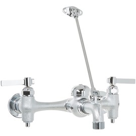 American Standard 8344212.004 Top Brace Wall-Mount Service Sink Faucet with 6-Inch Vacuum Breaker Spout