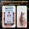 HASTHIP® Llavero Retráctil con Portatarjetas de Identificación,Mosquetón de Metal Pesado