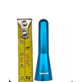 VMS Small Blue Antenna 2 inch with Hardware for Jeep Wrangler and Gladiator