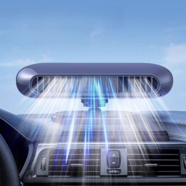 AUSTYLCO Car Fan, Car Fan, Desktop Fan, Small Fan, Universal Car, Twin Turbo Wind, Silent Mini Fan, Bladeless Fan, Wind Distance, 22.8 ft (8 m), Strong Airflow, Low Noise